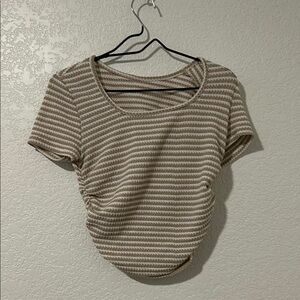 Striped Beige Women's Top